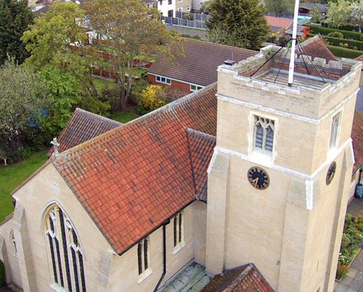 The outside of the church