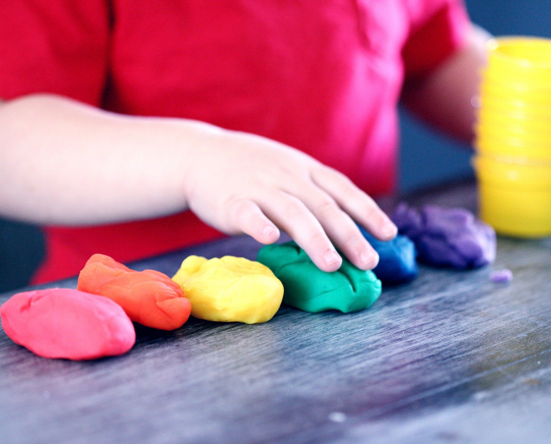 A boy playing