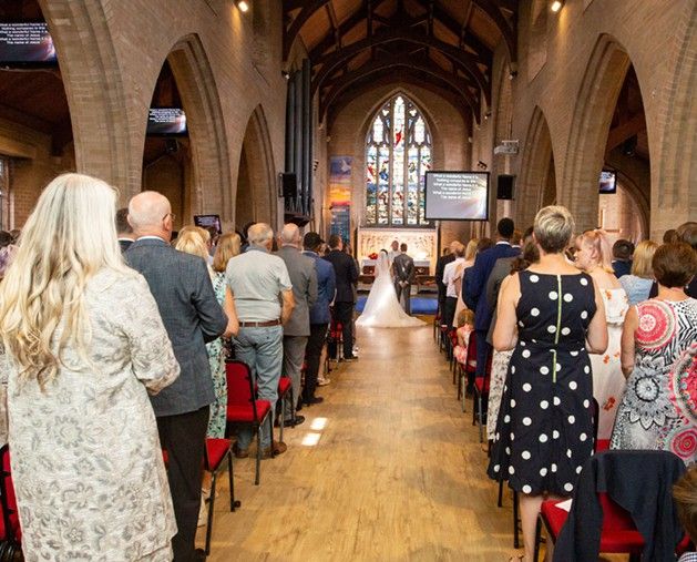 A wedding at Church of the Good Shepherd